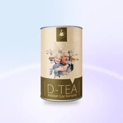D-tea ambalajı: kan şekeri dengesine destek için demlenen çay