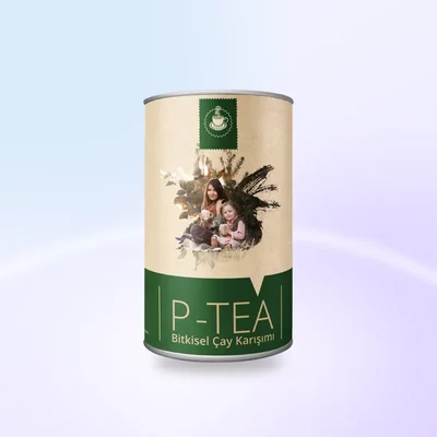 P-tea ambalajı: sindirim konforu için demlenen bitki çayı