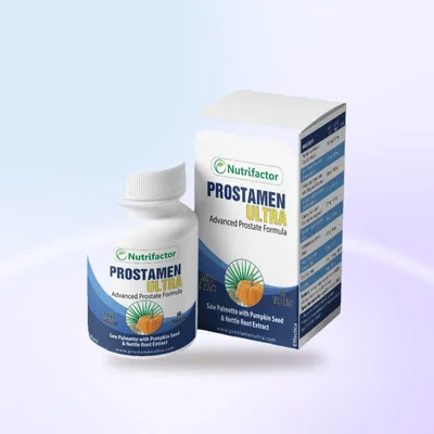 Prostamen Ultra ambalajı: prostat ve idrar konforu için öğünle tablet